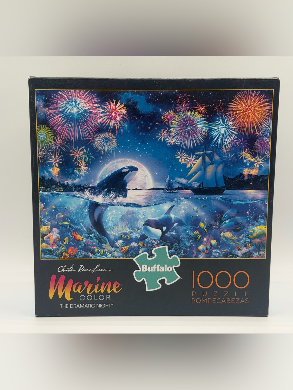 Buffalo Games Marine Color The Dramatic Night 1000 Piece Puzzle - Complete Set